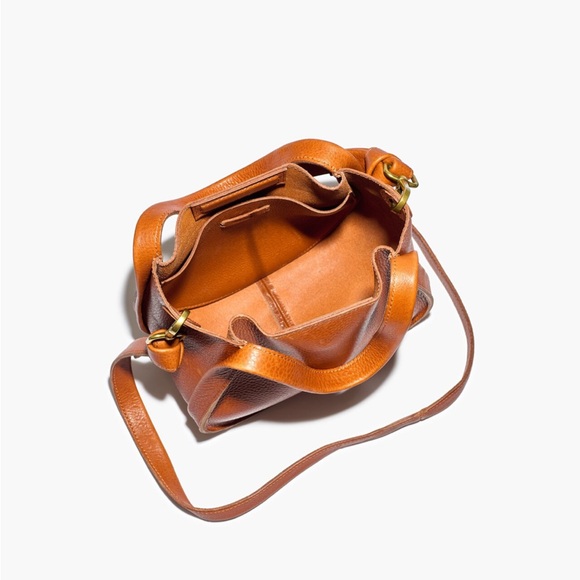 Madewell Leather Sydney Crossbody Bag Burnished Caramel Tan Magnetic Closure - Picture 3 of 9